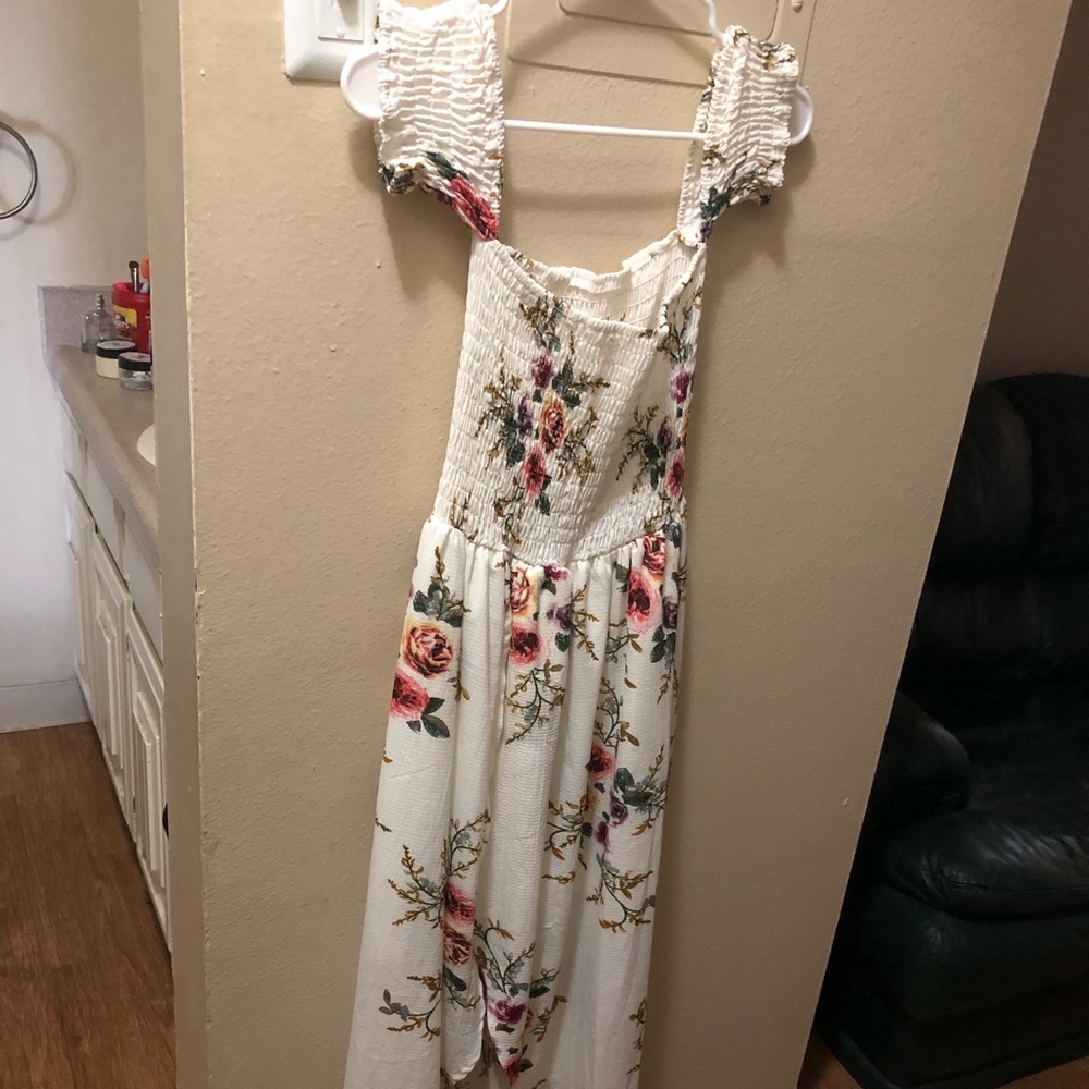 White floral dress